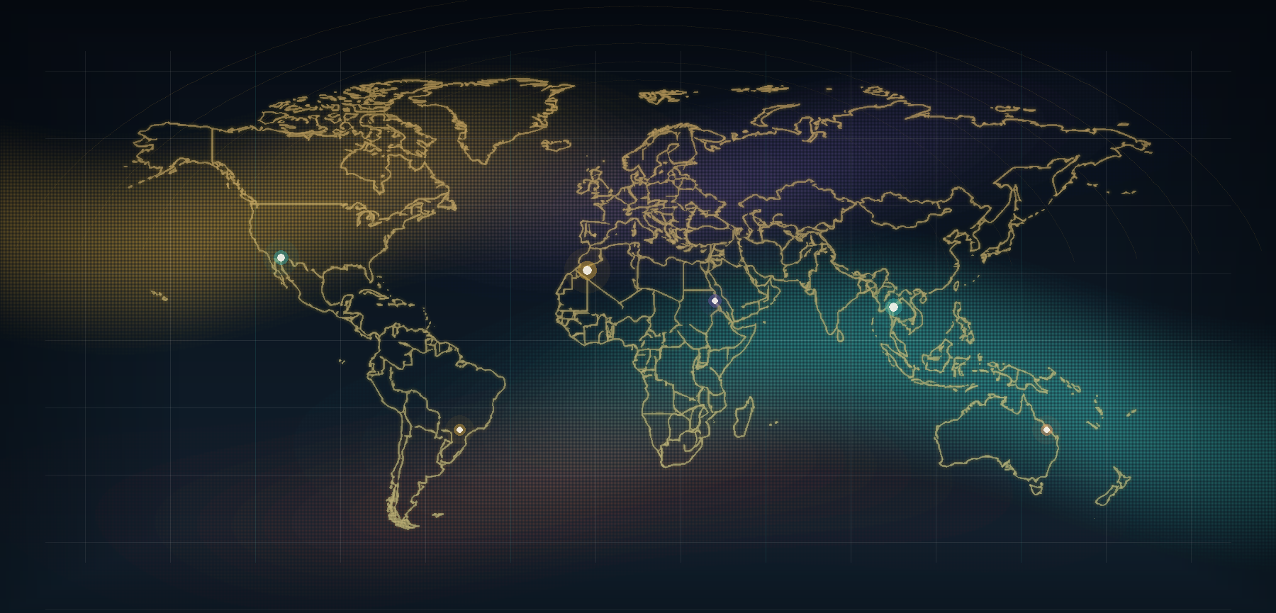Live anonymous world pulse map